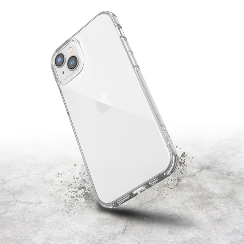 Raptic X-Doria Clear Case iPhone 14 dėklas, šarvuotas permatomas dangtelis