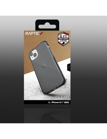 Raptic X-Doria Clear Case iPhone 14 dėklas, šarvuotas dangtelis, pilkas Raptic X-Doria Clear Case iPhone 14 dėklas, šarvuotas dangtelis, pilkas
