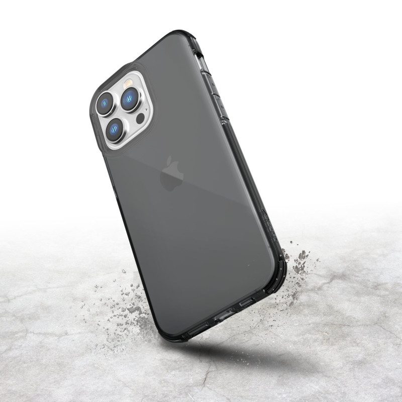 Raptic X-Doria Clear Case iPhone 14 Pro dėklas, šarvuotas dangtelis, pilkas