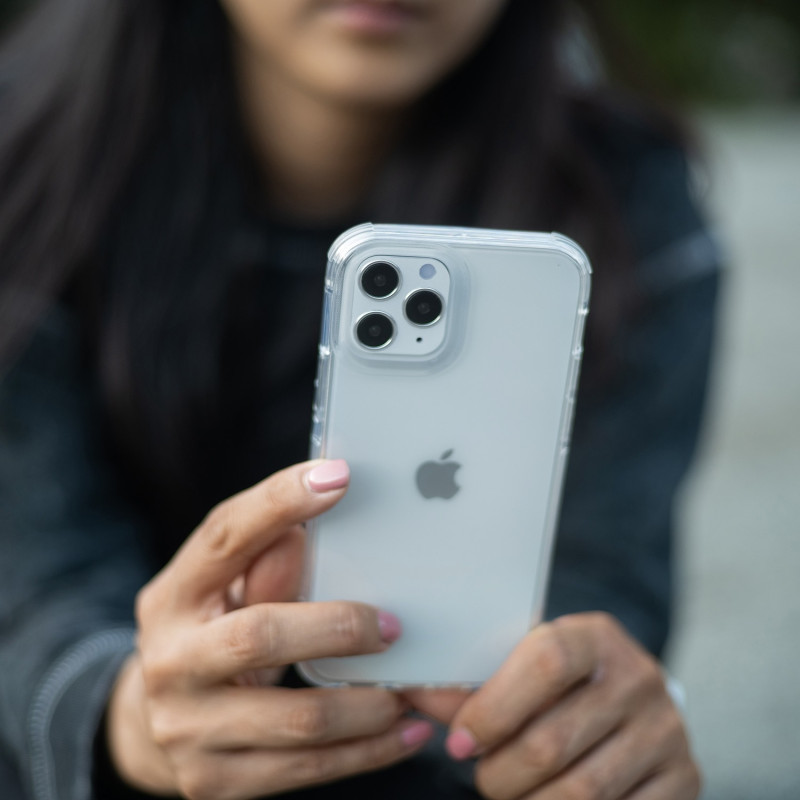 Raptic X-Doria Clear Case iPhone 14 Pro Max šarvuotas dangtelis juodas