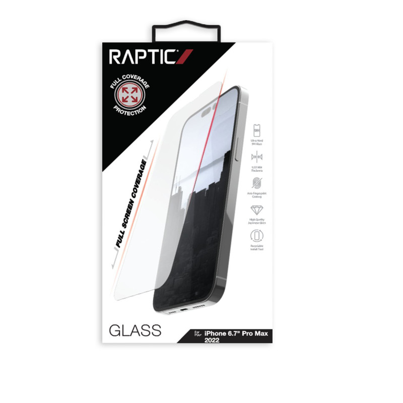 Raptic X-Doria Full Glass grūdintas stiklas iPhone 14 Pro Max visam ekranui