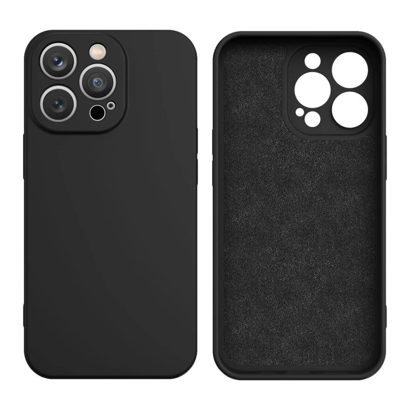 Silikono dėklas iPhone 14 Plus dėklas, silikoninis dangtelis, juodas Silikono dėklas iPhone 14 Plus dėklas, silikoninis dangtelis, juodas