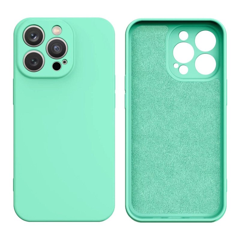 Silikono dėklas iPhone 14 Plus, mėtų žalias silikoninis dangtelis