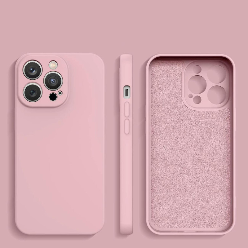 Silikoninis dėklas iPhone 14 Plus rožinis silikoninis dėklas