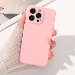 Silikono dėklas iPhone 14 Plus, smėlio spalvos silikoninis dangtelis