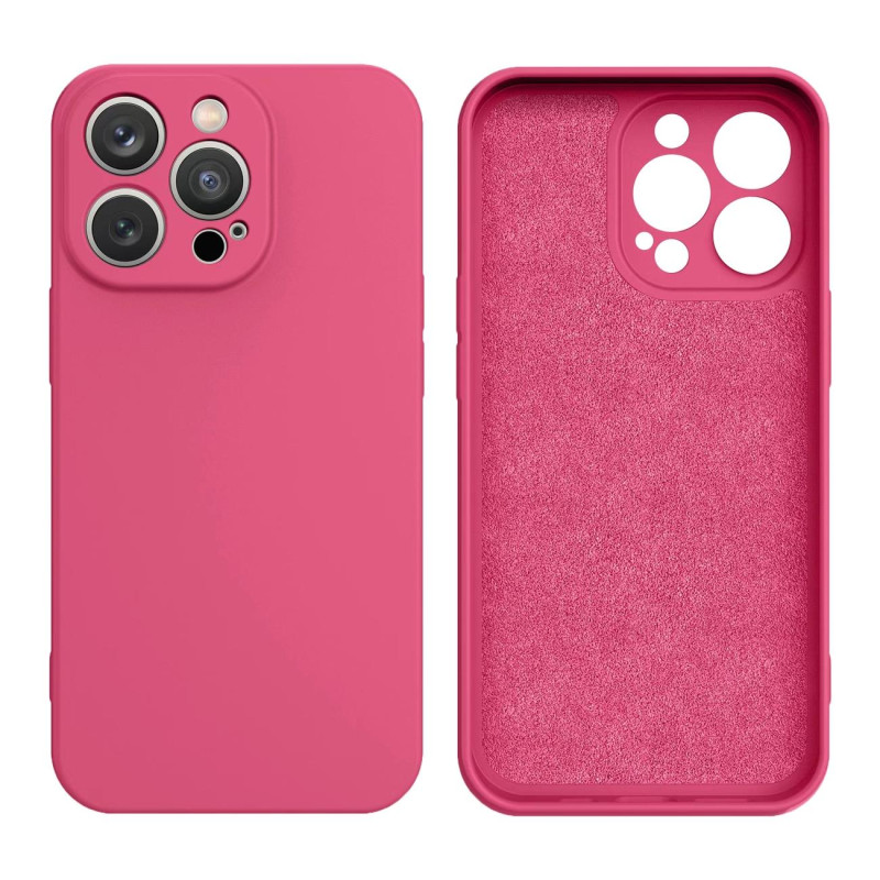 Silikono dėklas iPhone 14 Plus, silikoninis dangtelis, fuksija Silikono dėklas iPhone 14 Plus, silikoninis dangtelis, fuksija