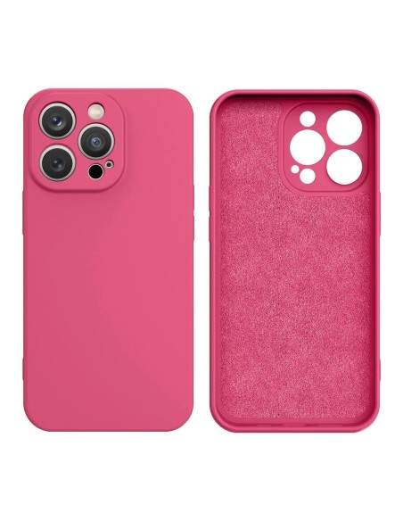 Silikono dėklas iPhone 13 Pro Max, fuksijos spalvos silikoninis dangtelis Silikono dėklas iPhone 13 Pro Max, fuksijos spalvos silikoninis dangtelis