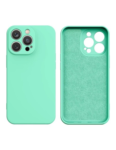 Silikono dėklas iPhone 13 Pro, mėtų žalias silikoninis dangtelis Silikono dėklas iPhone 13 Pro, mėtų žalias silikoninis dangtelis