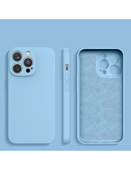 Silikoninis dėklas Xiaomi Redmi Note 11 Pro 5G / 11 Pro / 11E Pro silikoninis dangtelis šviesiai mėlynas