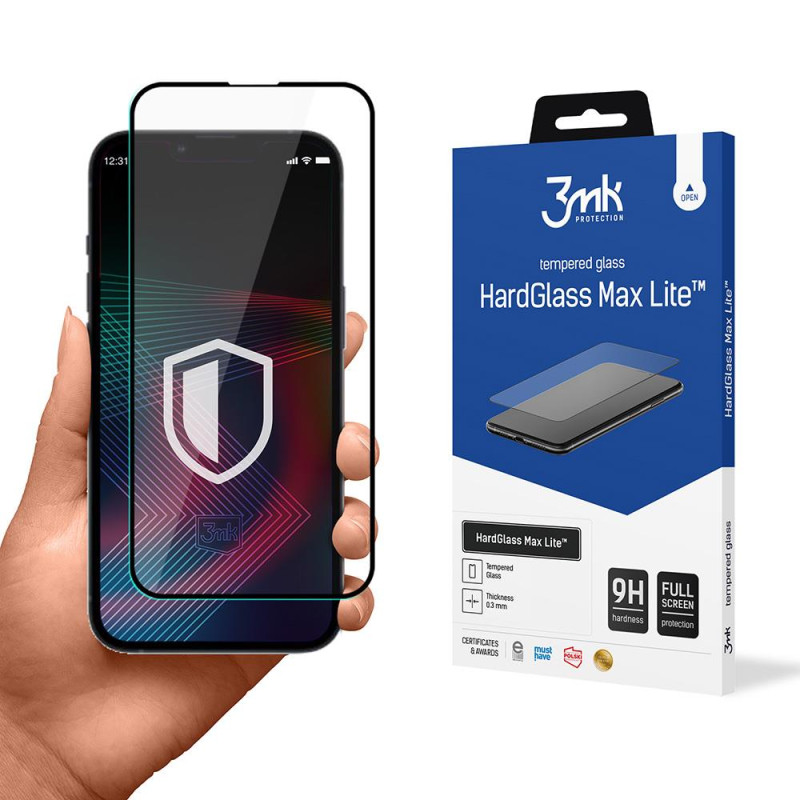 9H 3mk HardGlass Max Lite™ stiklas, skirtas iPhone 14 Pro Max