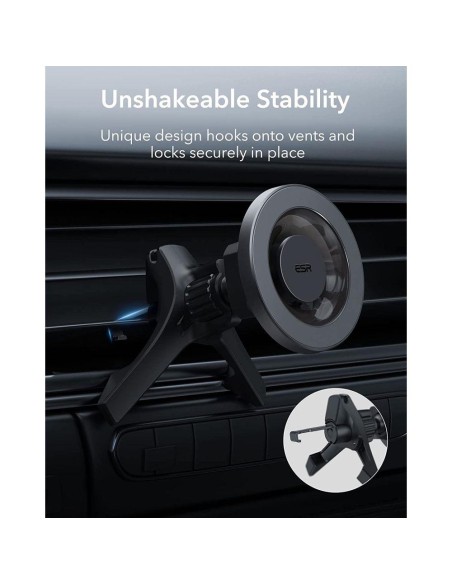 ESR Halolock magnetinis laikiklis su MagSafe automobilio orlaidei - pilkas ESR Halolock magnetinis laikiklis su MagSafe automobilio orlaidei - pilkas