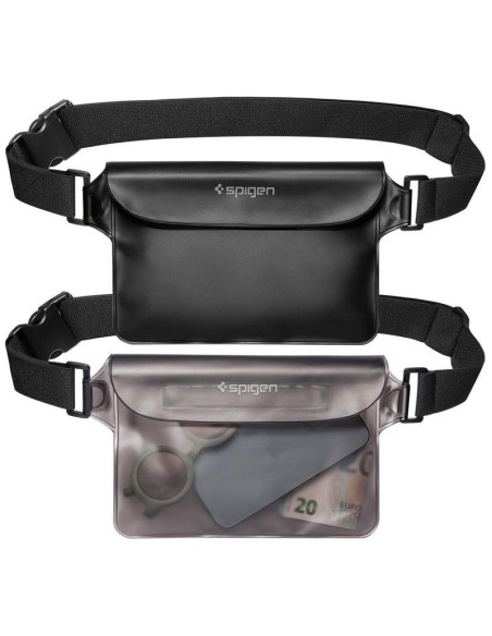 Spigen Aqua Shield A620 vandeniui atsparus klubinis krepšys IPX8 - juodas 2 vnt.