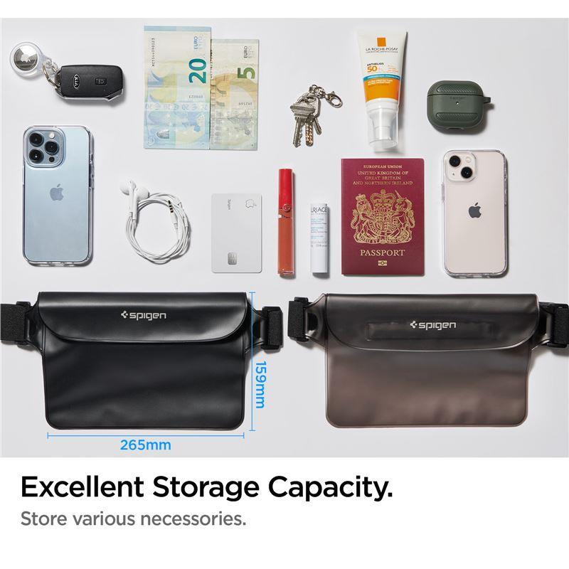 Spigen Aqua Shield A620 vandeniui atsparus klubinis krepšys IPX8 - juodas 2 vnt.