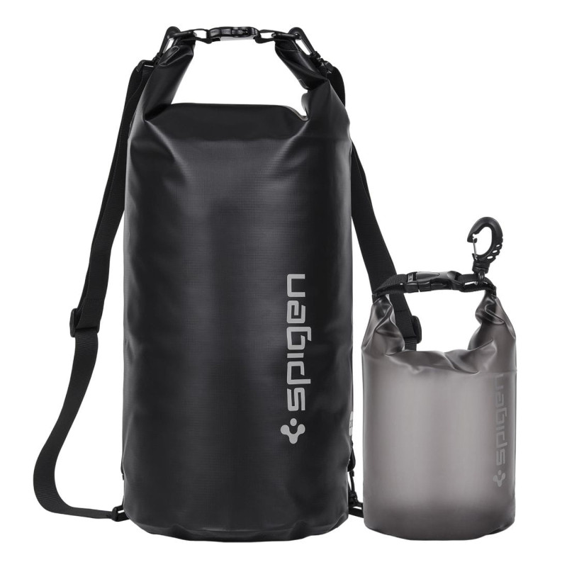 Spigen Aqua Shield A630 maišelis, atsparus vandeniui 20 l + maišelis 2 l - juodas Spigen Aqua Shield A630 maišelis, atsparus vandeniui 20 l + maišelis 2 l - juodas