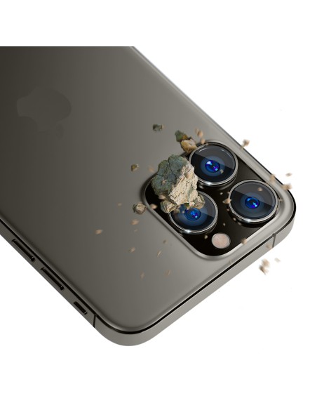 3mk Lens Protection Pro kameros dangtelis skirtas iPhone 14 Pro / iPhone 14 Pro Max - grafitas