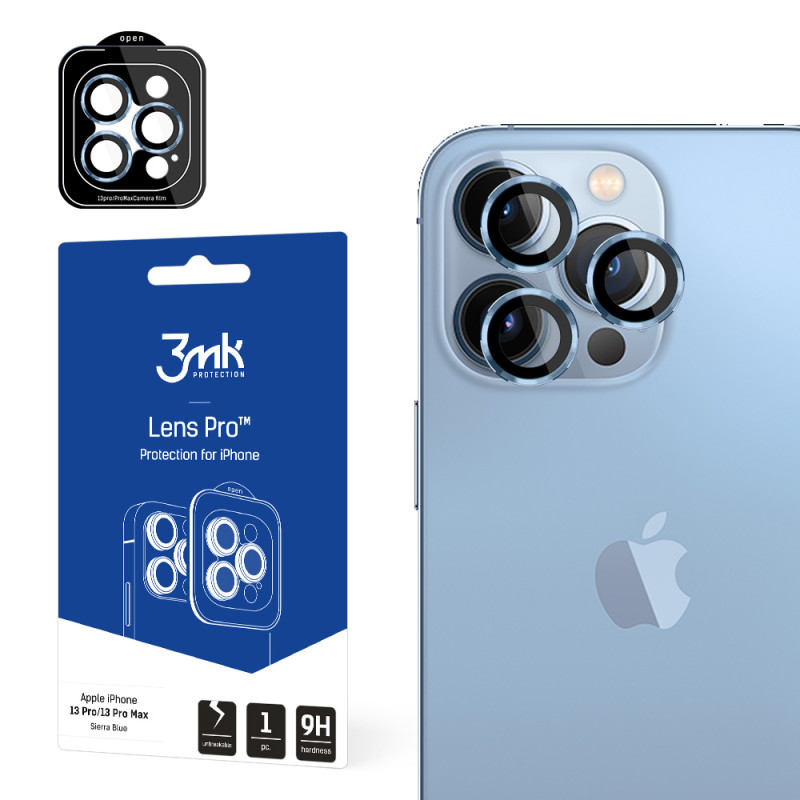 3mk Lens Protection Pro fotoaparato dangtelis, skirtas iPhone 13 Pro / iPhone 13 Pro Max – mėlynas