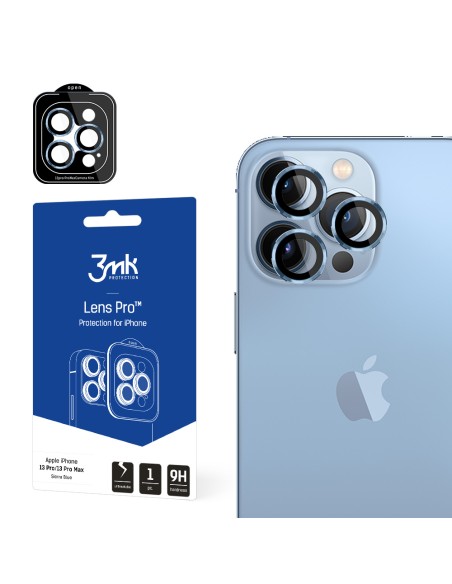 3mk Lens Protection Pro fotoaparato dangtelis, skirtas iPhone 13 Pro / iPhone 13 Pro Max – mėlynas 3mk Lens Protection Pro fotoaparato dangtelis, skirtas iPhone 13 Pro / iPhone 13 Pro Max – mėlynas