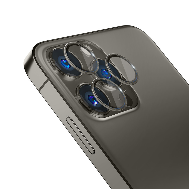 3mk Lens Protection Pro kameros dangtelis skirtas iPhone 13 Pro / iPhone 13 Pro Max – grafitas