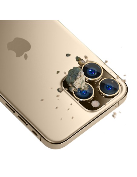 3mk Lens Protection Pro kameros dangtelis skirtas iPhone 13 Pro / iPhone 13 Pro Max - auksinis