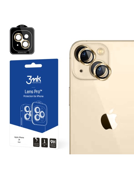 3mk Lens Protection Pro fotoaparato dangtelis iPhone 14 - auksinis 3mk Lens Protection Pro fotoaparato dangtelis iPhone 14 - auksinis