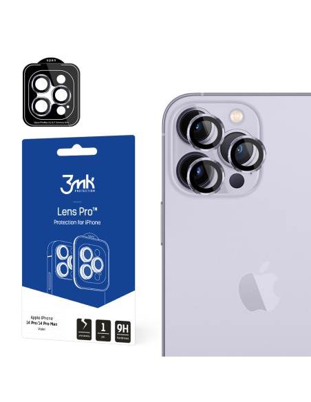 3mk Lens Protection Pro kameros dangtelis, skirtas iPhone 14 Pro / iPhone 14 Pro Max – violetinė