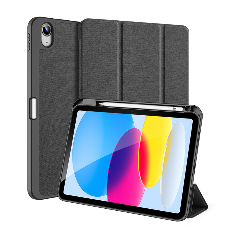 Dux Ducis Domo dėklas iPad 10.9& 39 & 39 2022 (10 kartos) išmanusis dangtelio stovas juodas