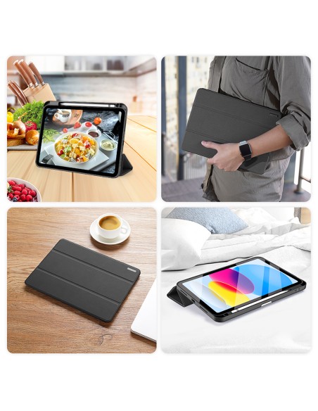 Dux Ducis Domo dėklas iPad 10.9& 39 & 39 2022 (10 kartos) išmanusis dangtelio stovas juodas Dux Ducis Domo dėklas iPad 10.9& 39 & 39 2022 (10 kartos) išmanusis dangtelio stovas juodas