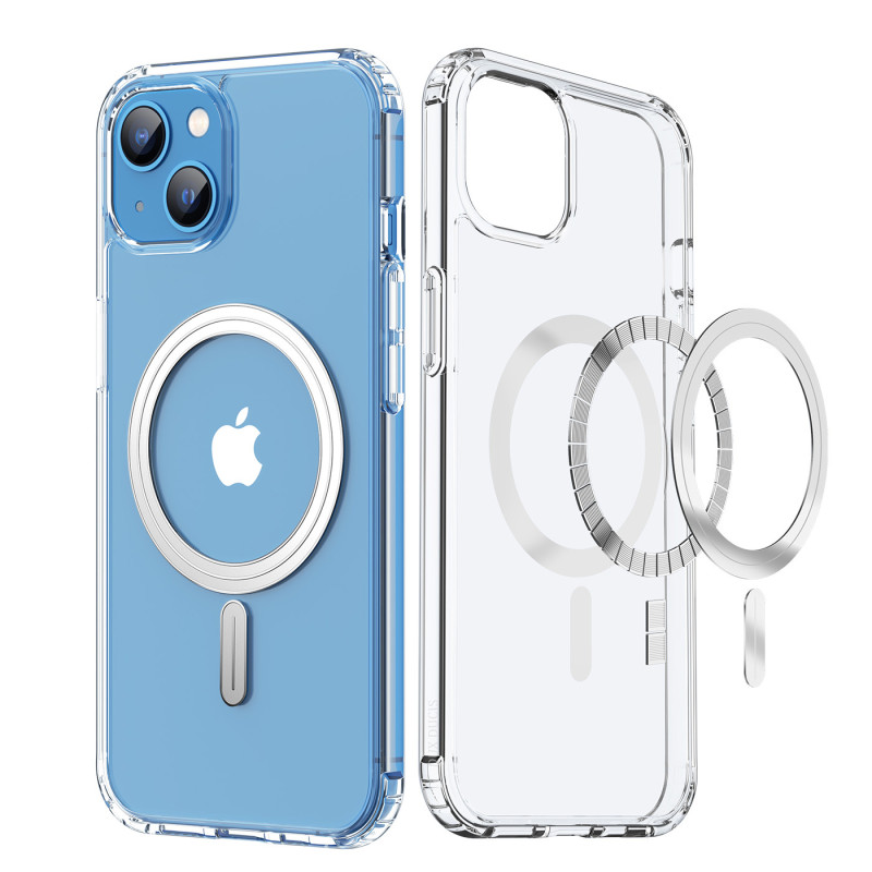 Dux Ducis Clin magnetinis dėklas, skirtas iPhone 14 Plus MagSafe suderinamas skaidrus