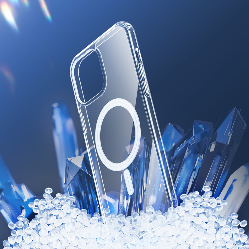 Dux Ducis Clin magnetinis dėklas, skirtas iPhone 14 Plus MagSafe suderinamas skaidrus
