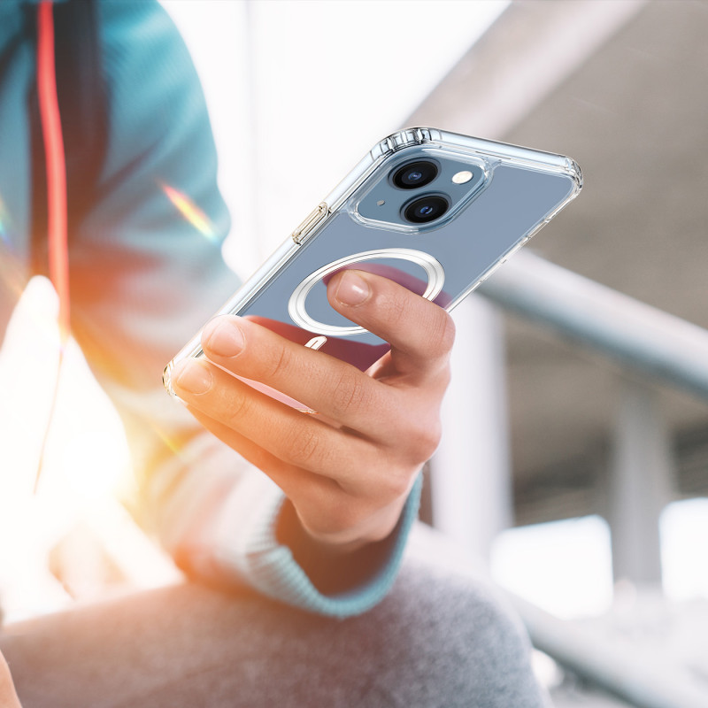 Dux Ducis Clin magnetinis dėklas, skirtas iPhone 14 Plus MagSafe suderinamas skaidrus