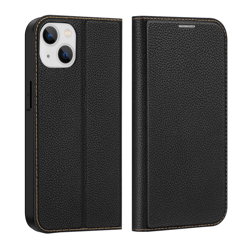 Dux Ducis Skin X2 dėklas iPhone 14 Plus dangtelis su magnetiniu atvartu juodas