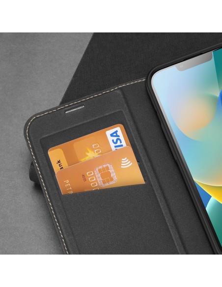 Dux Ducis Skin X2 dėklas iPhone 14 Plus dangtelis su magnetiniu atvartu juodas Dux Ducis Skin X2 dėklas iPhone 14 Plus dangtelis su magnetiniu atvartu juodas