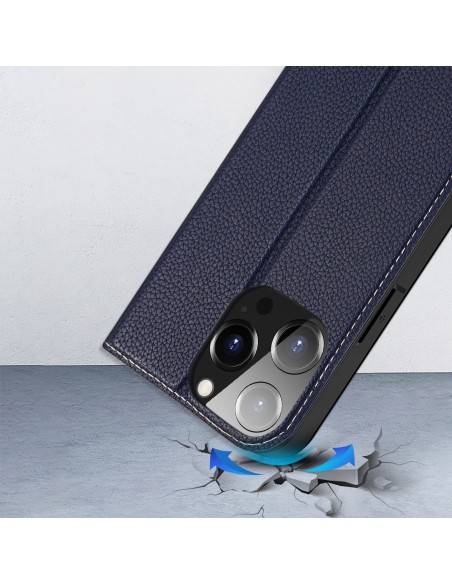 Dux Ducis Skin X2 dėklas iPhone 14 Pro dangtelis su magnetiniu atvartu mėlynos spalvos Dux Ducis Skin X2 dėklas iPhone 14 Pro dangtelis su magnetiniu atvartu mėlynos spalvos