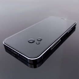 Wozinsky Super patvarūs klijai viso ekrano grūdintas stiklas su rėmeliu patogiu dėklu Motorola Moto G42 Black