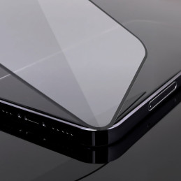Wozinsky Super patvarūs klijai viso ekrano grūdintas stiklas su rėmeliu patogiu dėklu Motorola Moto G42 Black