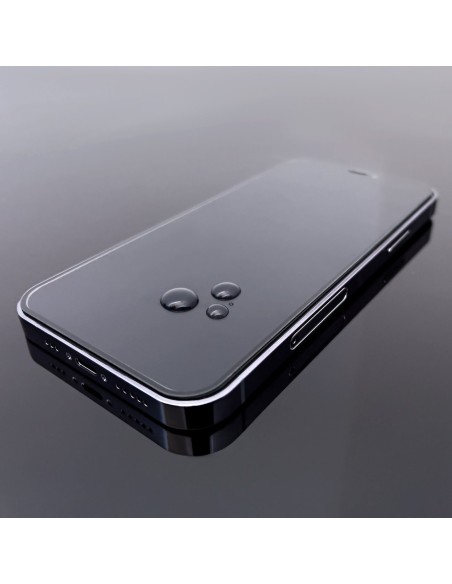 Wozinsky Super patvarūs klijai viso ekrano grūdintas stiklas su rėmeliu patogiu dėklu Motorola Moto G62 Black