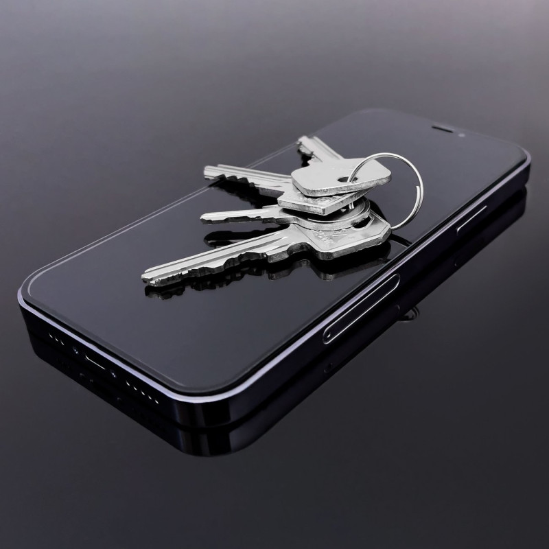 Wozinsky Super patvarūs klijai viso ekrano grūdintas stiklas su rėmeliu patogiu dėklu Motorola Moto G52 Black