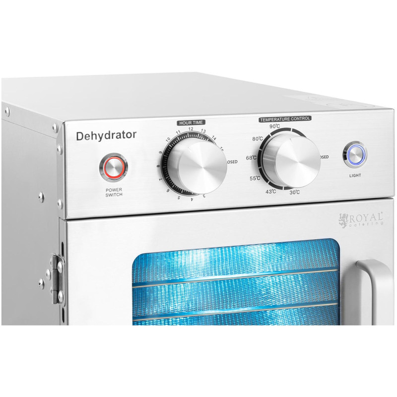 Pramoninis dehidratorius maistinėms žolelėms grybams 1 kamera 6 grotelės 30-90 C 500 W