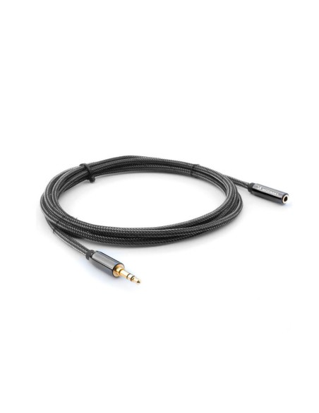 Mini lizdas moteriškas-vyriškas prailginimo kabelis AUX prailginimas 3m juodas