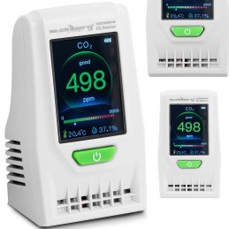 Anglies dioksido CO2 drėgmės temperatūros matuoklis su data ir laiku 0,1-100% -10-60C