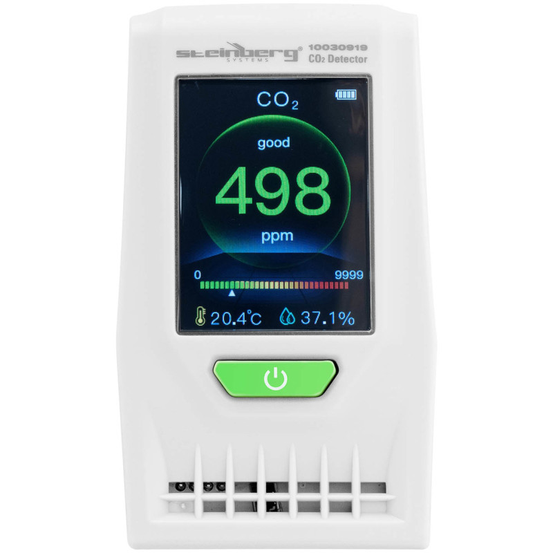 Anglies dioksido CO2 drėgmės temperatūros matuoklis su data ir laiku 0,1-100% -10-60C