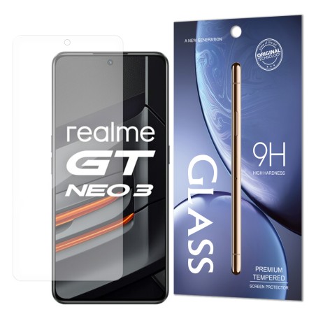 Grūdintas stiklas 9H grūdintas stiklas Realme GT Neo 3 (pakuotė – vokas)