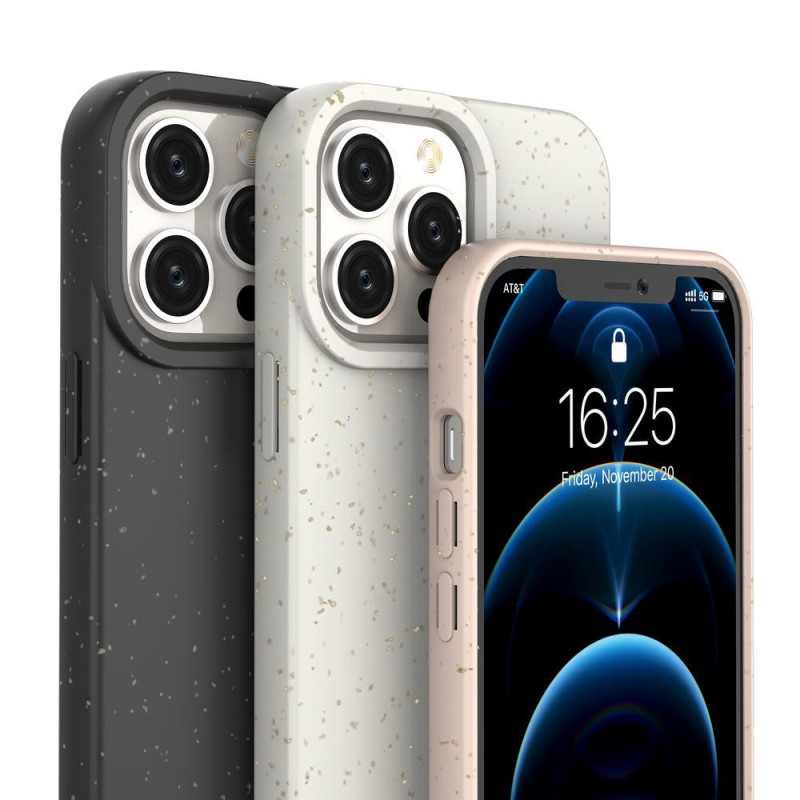 Eco Case iPhone 14 Plus dėklas, silikonas, skylantis dangtelis, juodas
