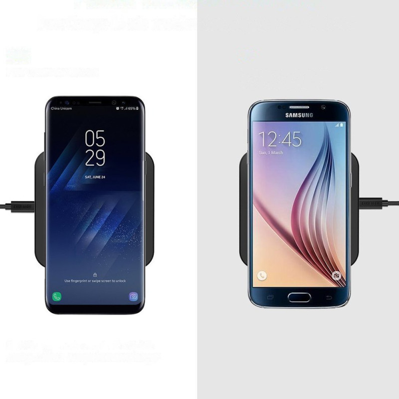 Qi 10W belaidis įkroviklis telefonui ir ausinėms juodos spalvos