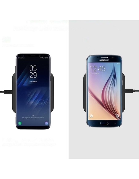 Qi 10W belaidis įkroviklis telefonui ir ausinėms juodos spalvos Qi 10W belaidis įkroviklis telefonui ir ausinėms juodos spalvos
