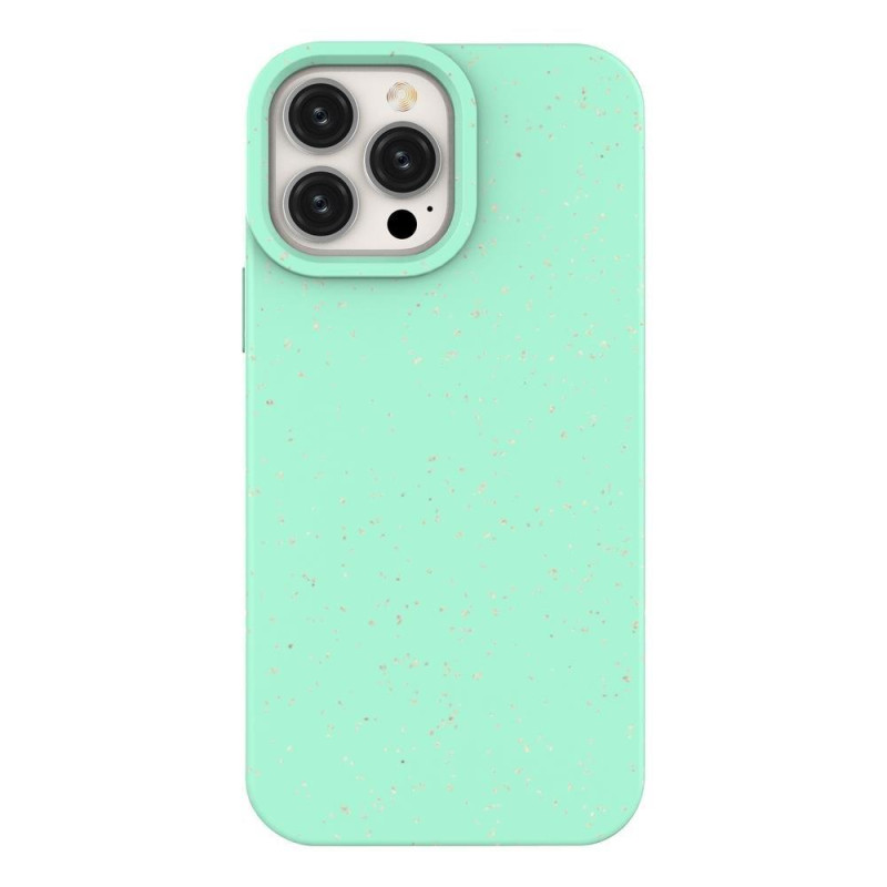 Eco Case iPhone 14 Plus dėklas, silikoninis, skaidus, mėtų žalias dangtelis