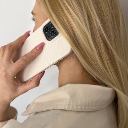 Eco Case iPhone 14 Plus dėklas, silikonas, suyrantis dangtelis, baltas
