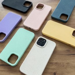 Eco Case iPhone 14 Pro Max dėklas, silikonas, suyrantis dangtelis, tamsiai mėlynas