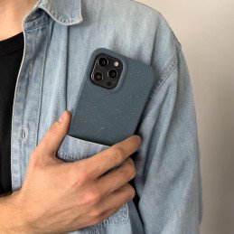 Eco Case iPhone 14 Pro Max dėklas, silikonas, suyrantis dangtelis, tamsiai mėlynas