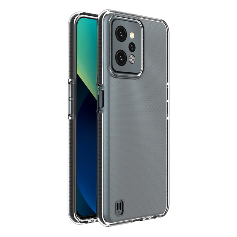Spring Case Realme C31 silikoninis dangtelis su rėmeliu, juodas Spring Case Realme C31 silikoninis dangtelis su rėmeliu, juodas